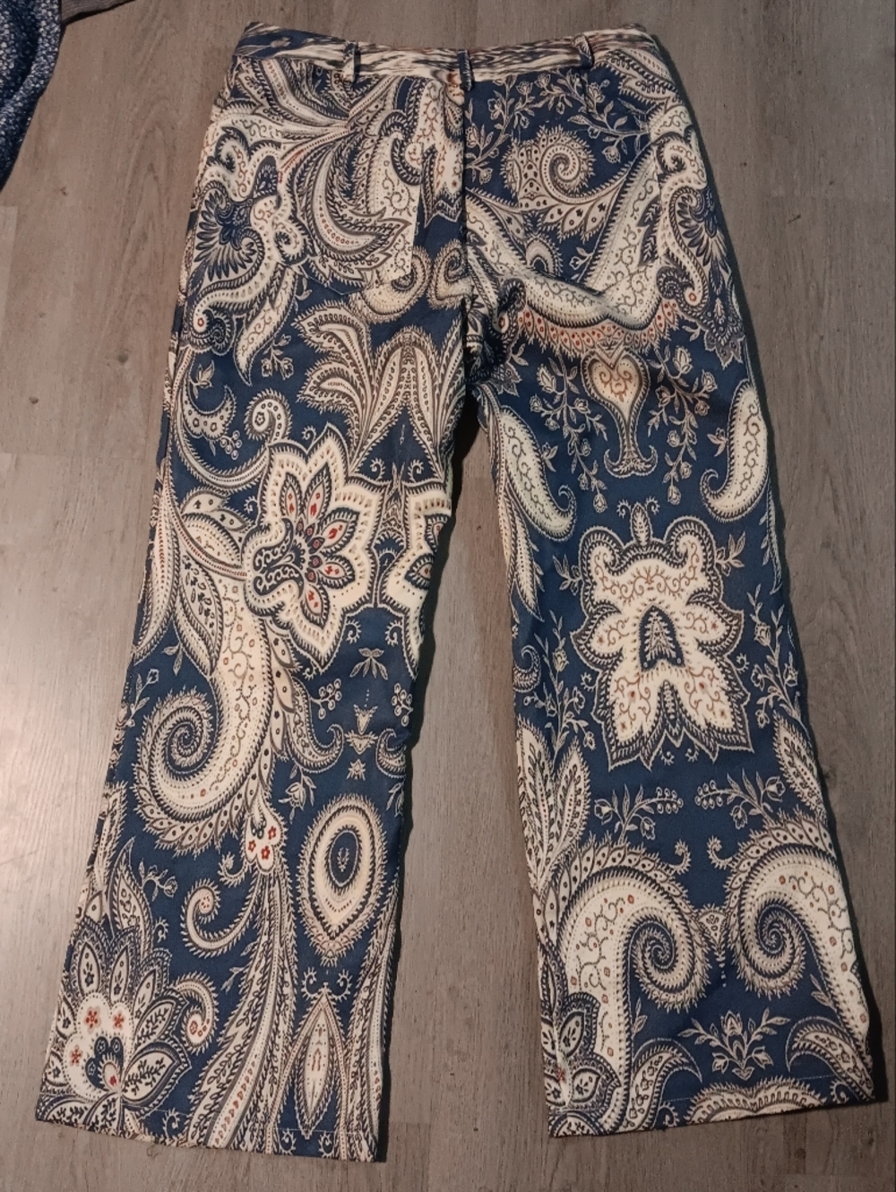 Blue Paisley Women’s Wide-Leg Jeans - Picture 2 of 4
